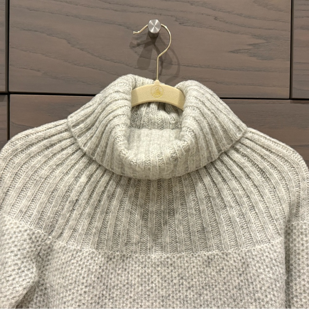 Madewell Grey Snowbound Drawstring Pullover Turtl… - image 7
